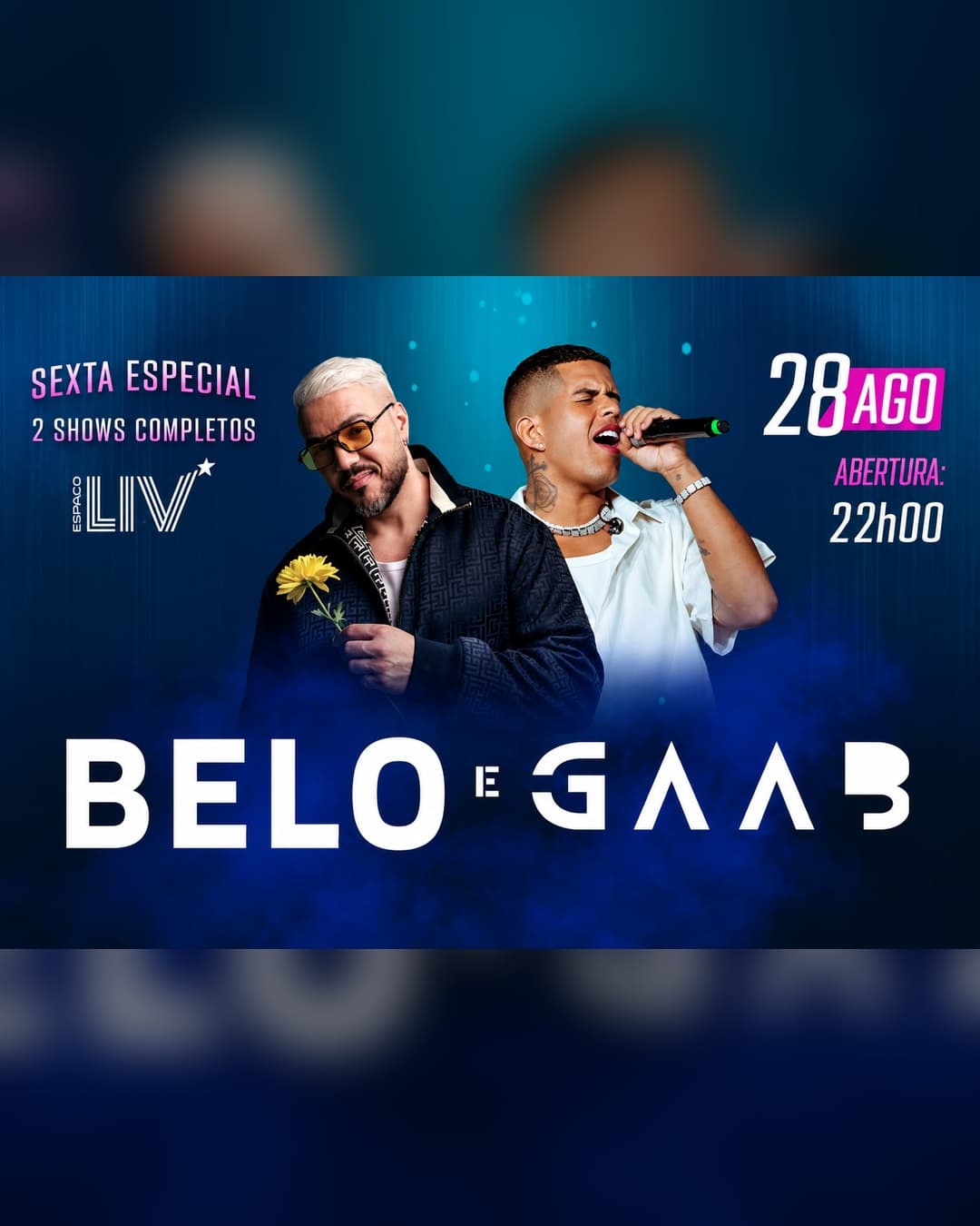 Arte do evento BELO & GAAB